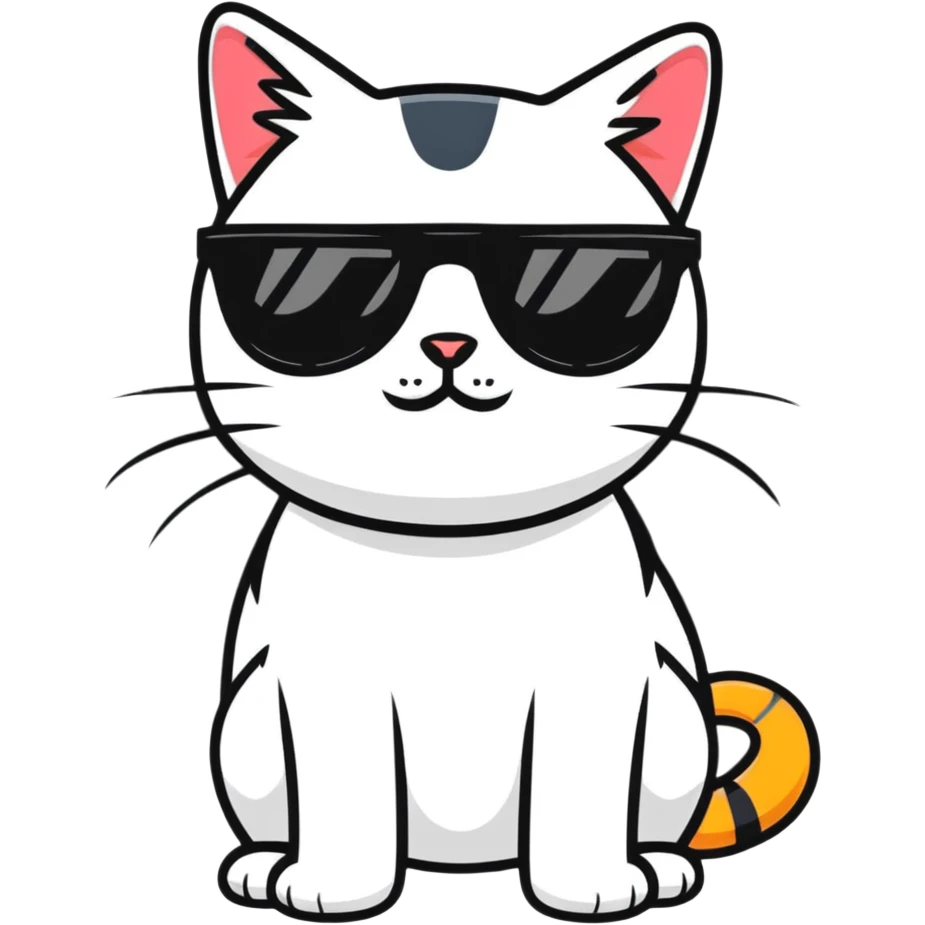 Cat with sunglasses emoji