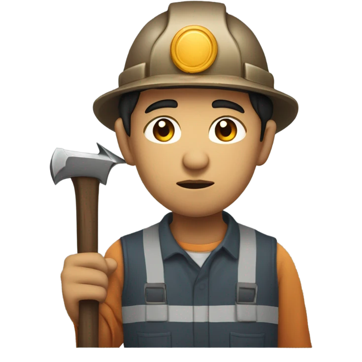 asian miner emoji
