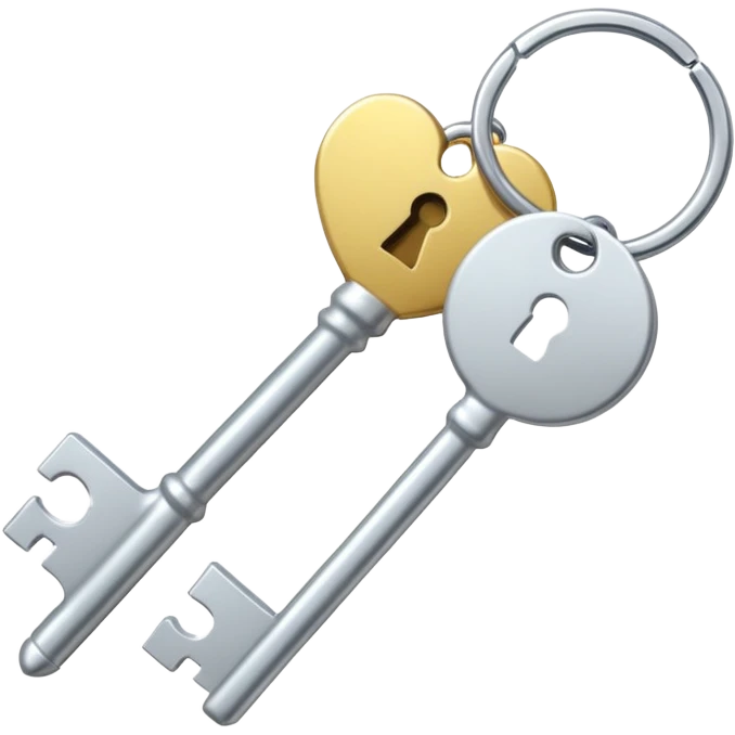 big key with home keychine emoji