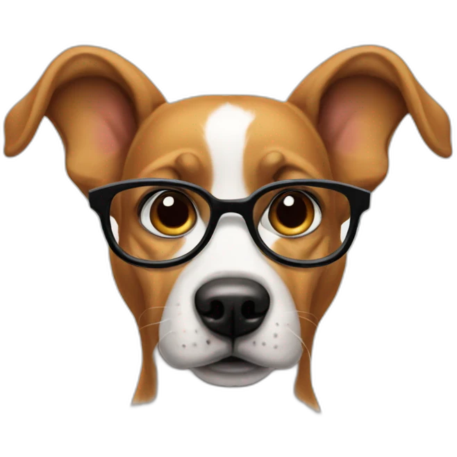 nerd dog emoji