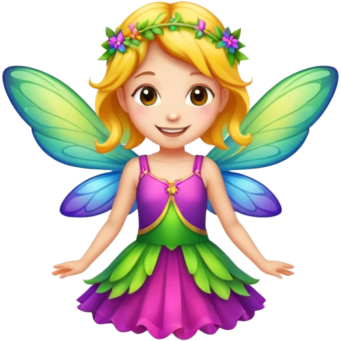 Colorful Birthday fairy emoji
