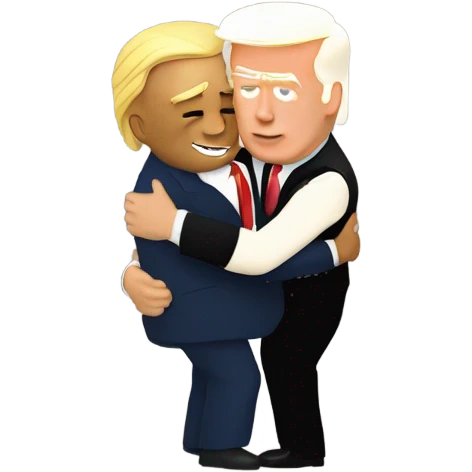 trump and biden hugging emoji