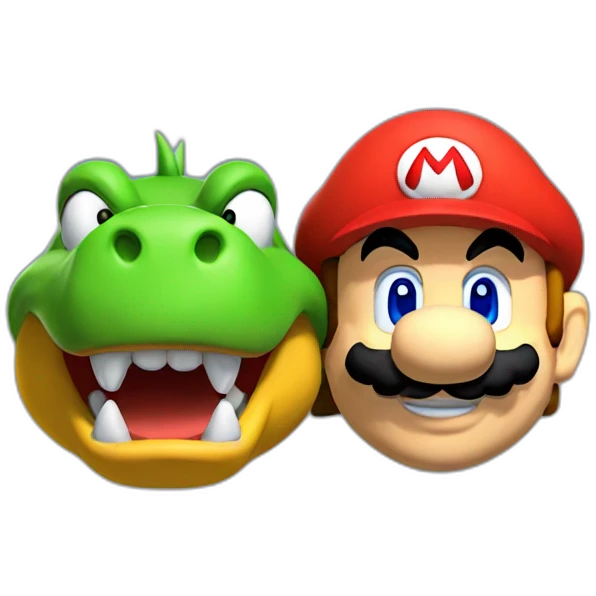 Mario with bowser emoji