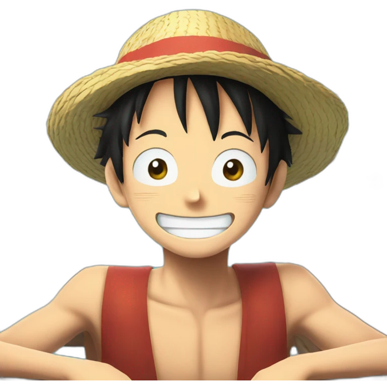 Luffy on sunny boat emoji