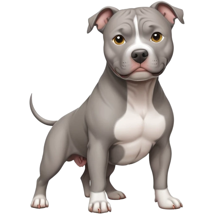 a grey pit bull emoji