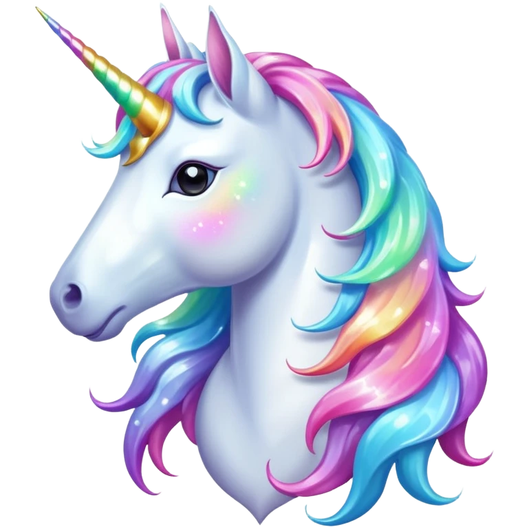 Sparkly White Unicorn emoji