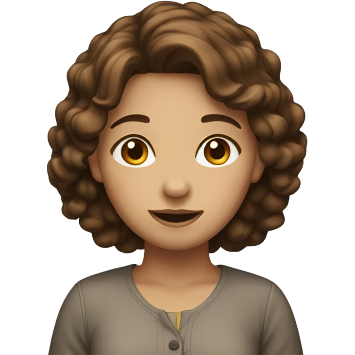 A brown haired girl  emoji