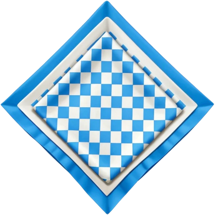 square flapped patterned napkin emoji