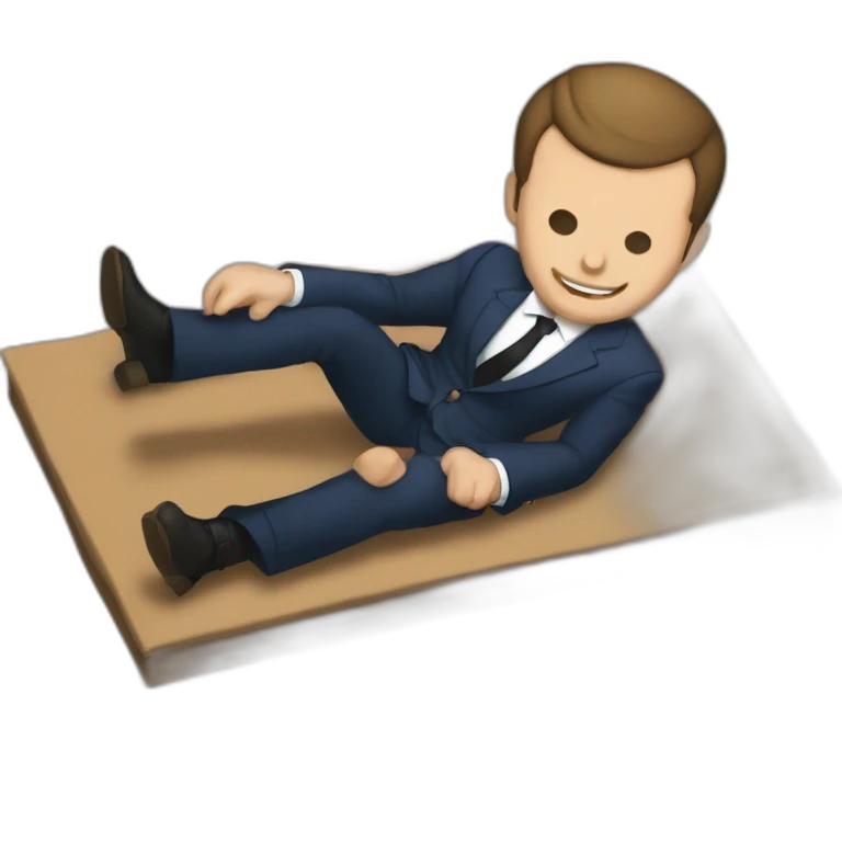 Macron sur un tatamis  emoji