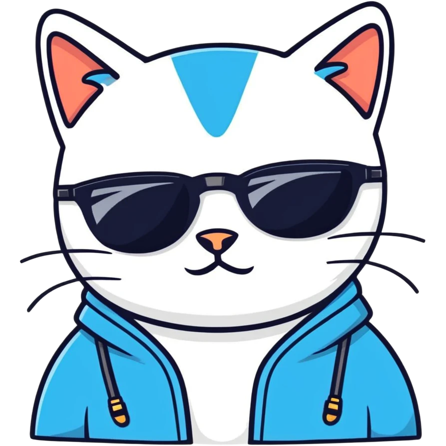 Cat with sunglasses emoji