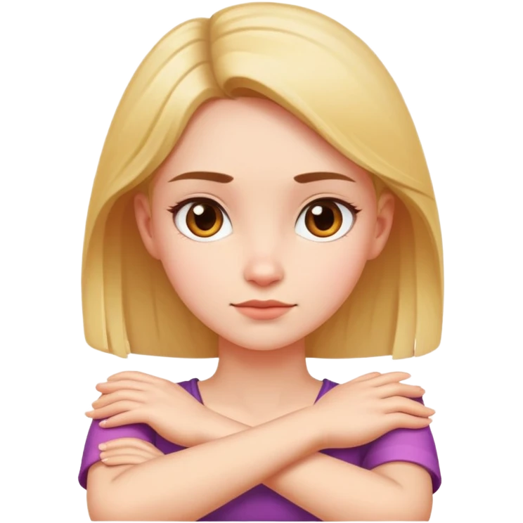 Arms crossed of neck girl  emoji