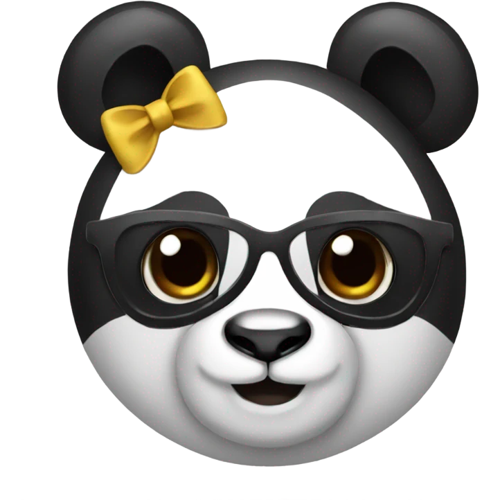 Panda with a bow  emoji