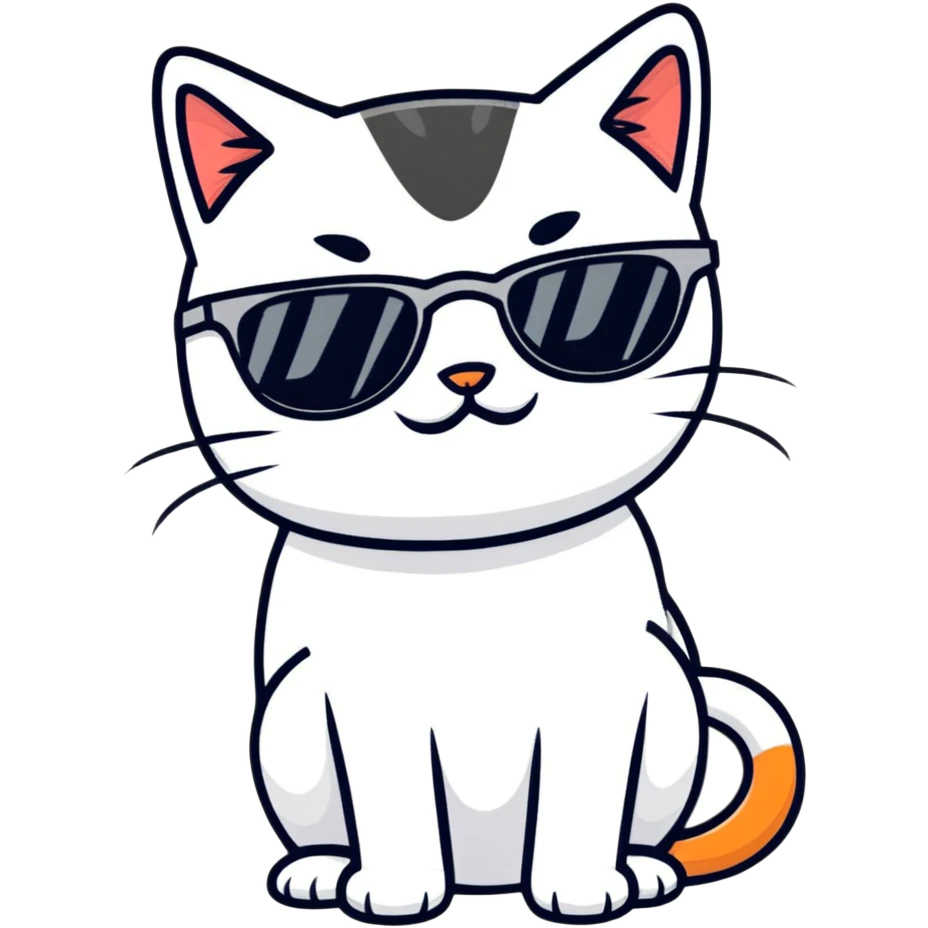 Cat with sunglasses emoji