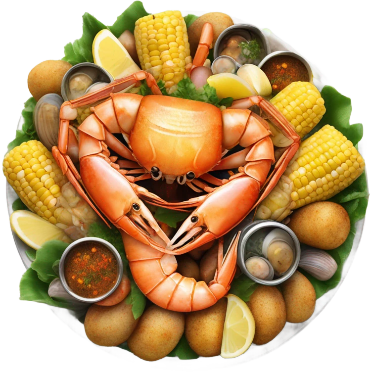 Happy eating seafood boil emoji