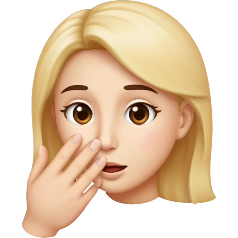 face whispering, hand cupped to mouth, classic emoji look emoji