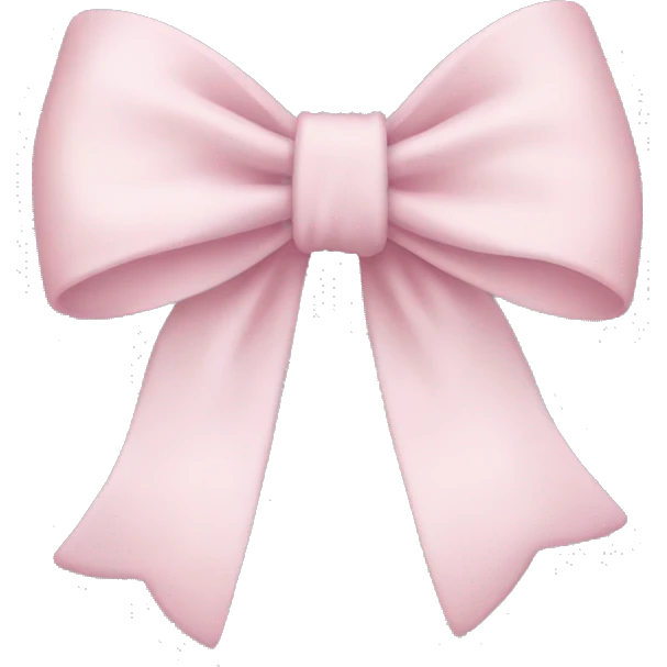 Pale Pink bow emoji