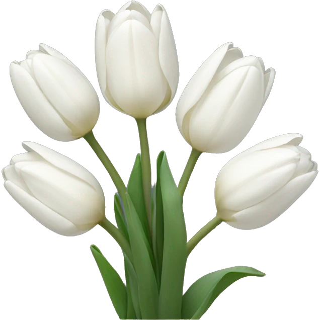 White tulips emoji