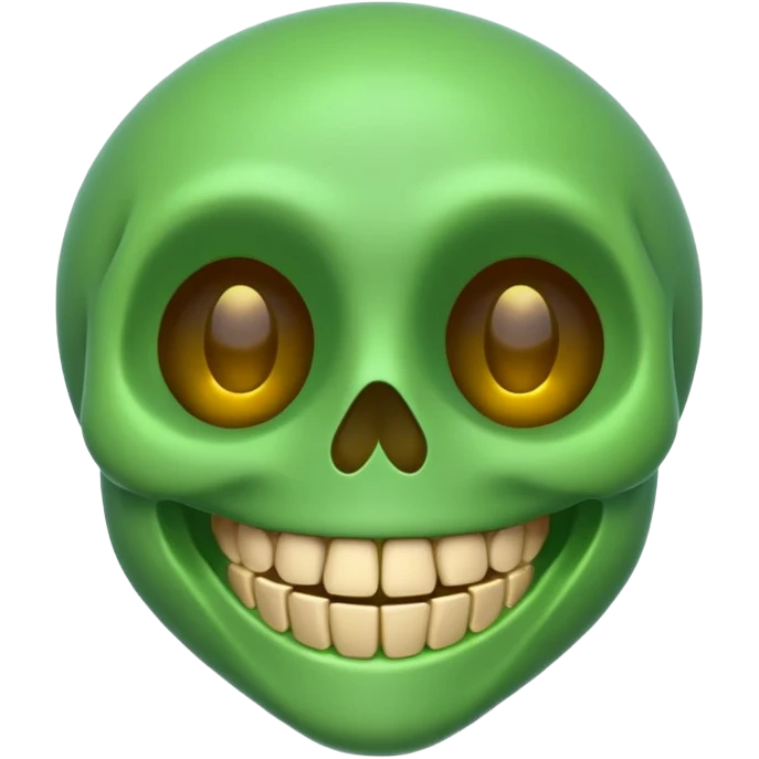an emoji of a green skeleton emoji