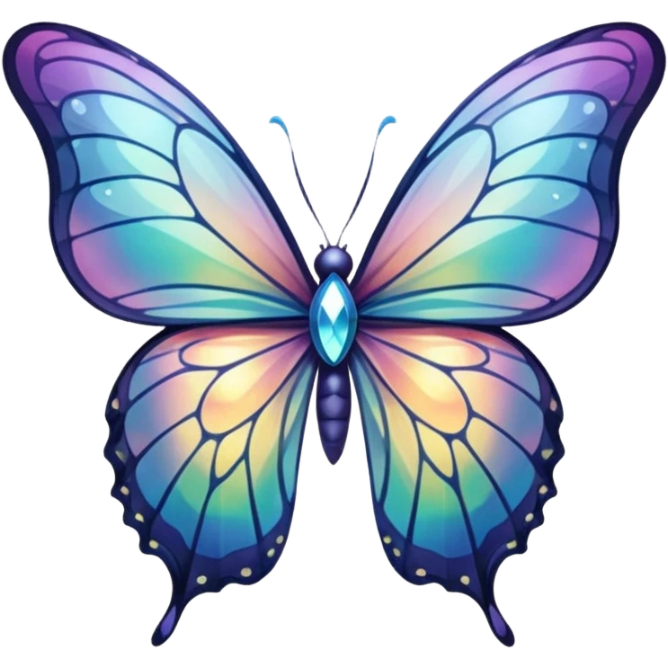 crystal butterfly wings without the body just the wings emoji