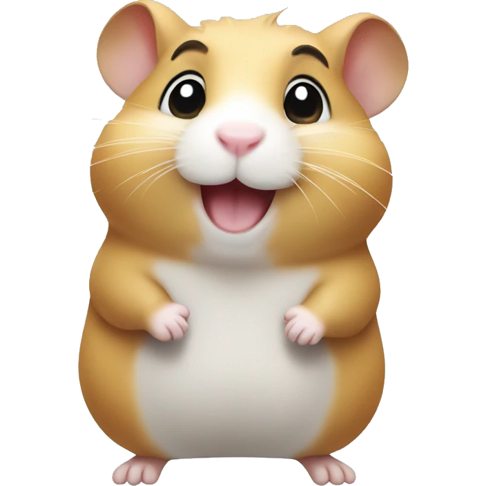hamster saying "hello!" emoji
