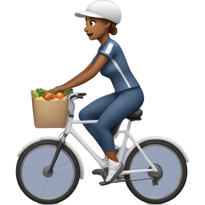 meal delivery woman on bicycle emoji
