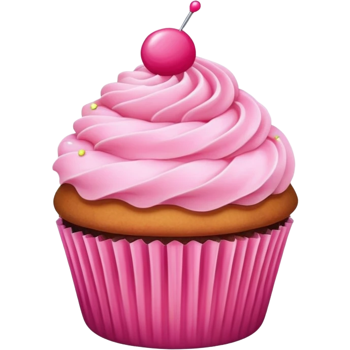 Cupcake with pink icing emoji
