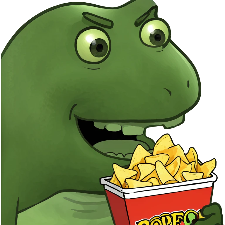 white man eating chips emoji