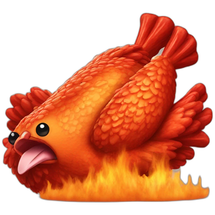 Red hot chicken emoji