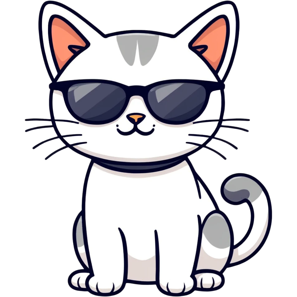 Cat with sunglasses emoji