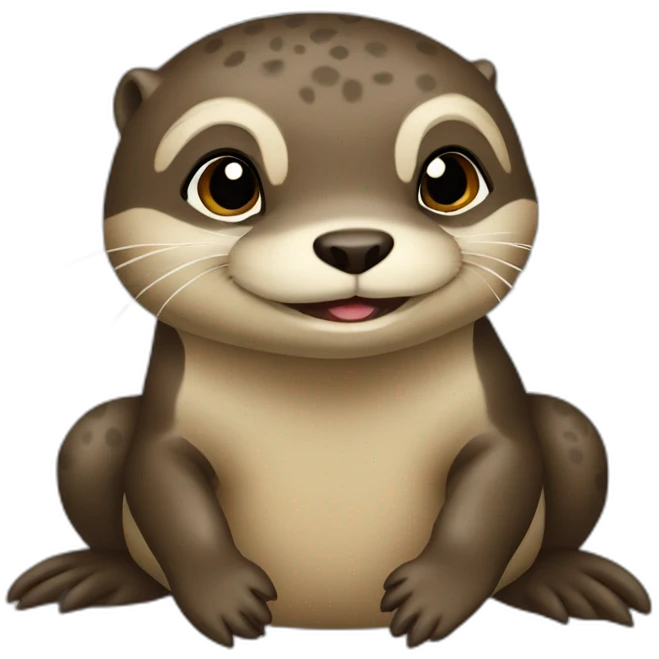 Loutre sur tortues emoji