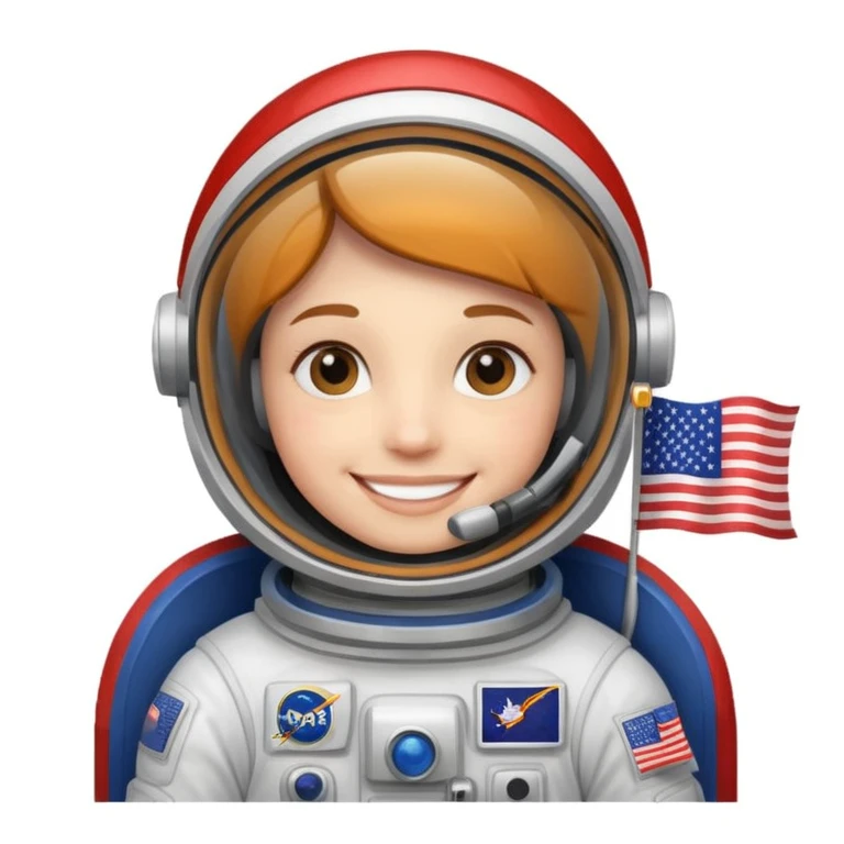 astronaut us flag emoji