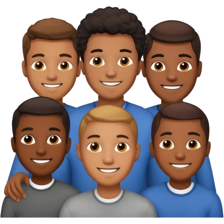  group of young black guy family members chilling  emoji