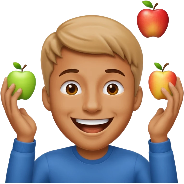 An apple style human emoji of a man air-humping in excitement  emoji
