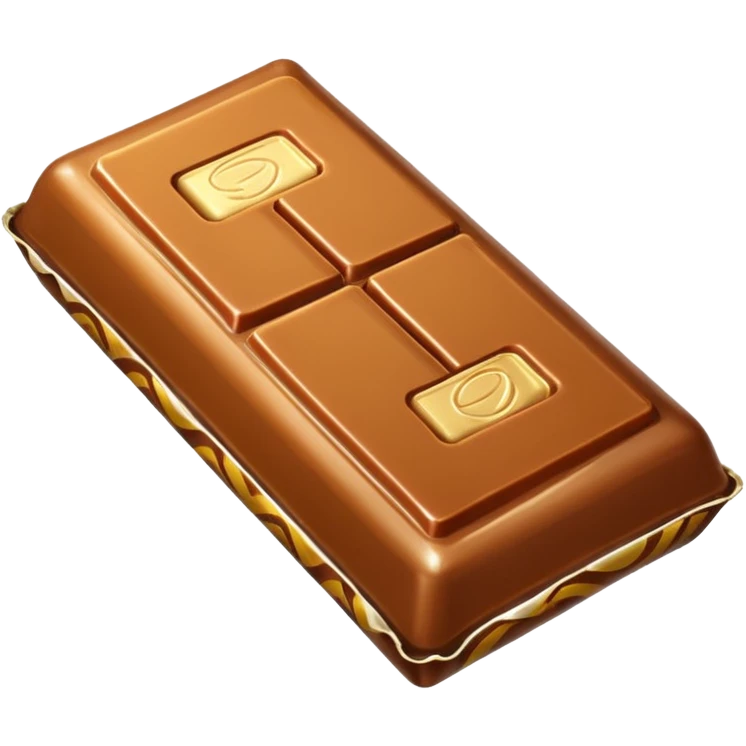 Carambar candy bar placed on a blue background emoji
