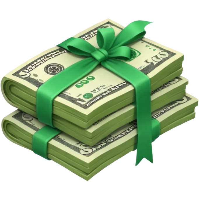 dollars paper money bundle emoji