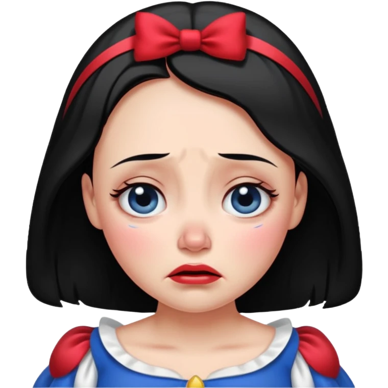 crying snow white emoji