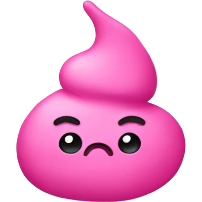 Pink poop emoji