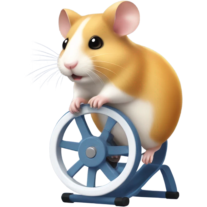 Hamster doing running practice emoji