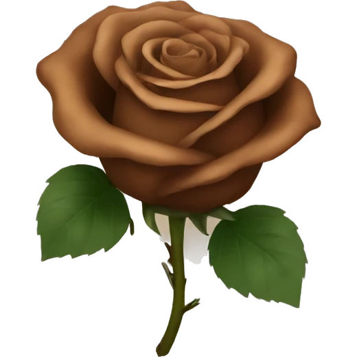 brown roses emoji