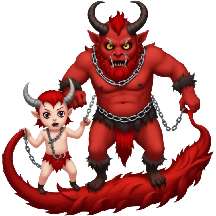 krampus dragging a kid to hell emoji