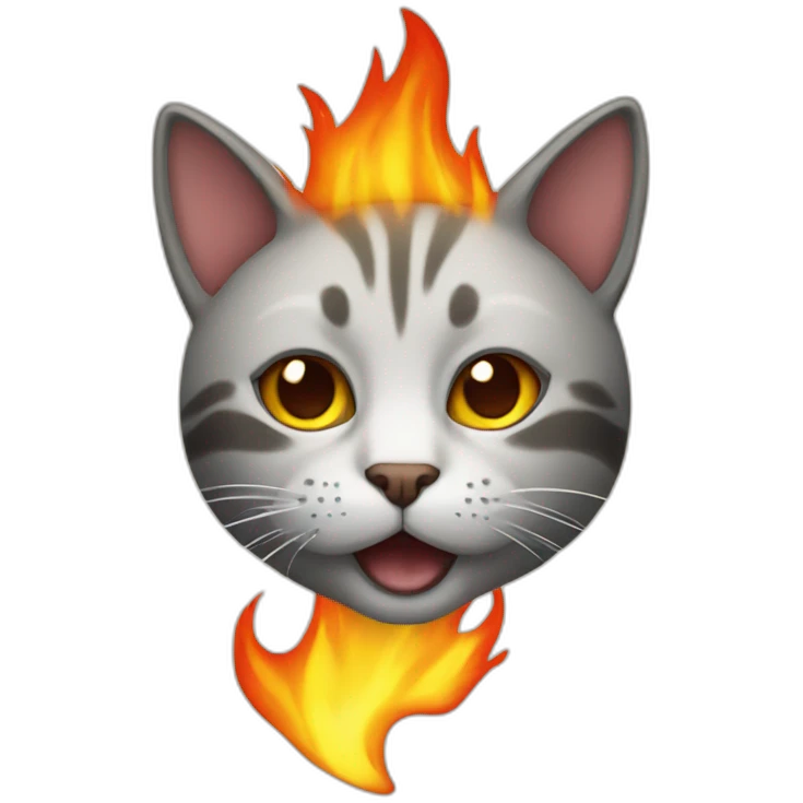cat fire emoji