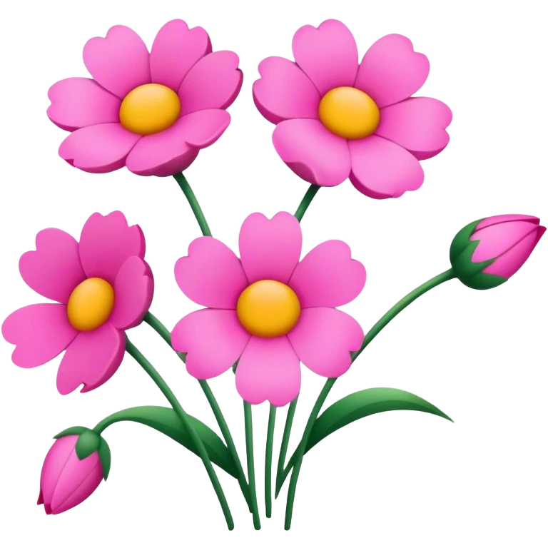 Constrution pink flowers emoji