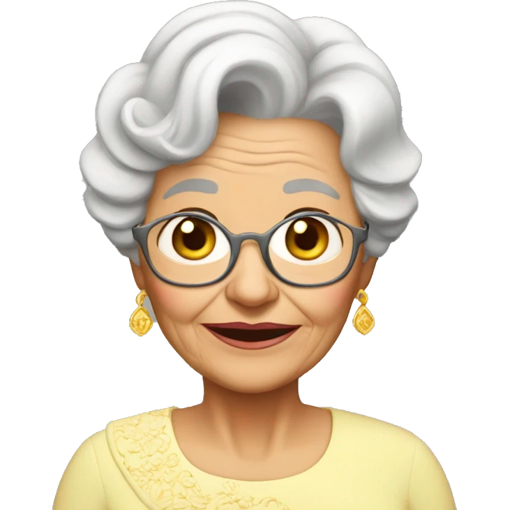Abuela con corona de reina  emoji