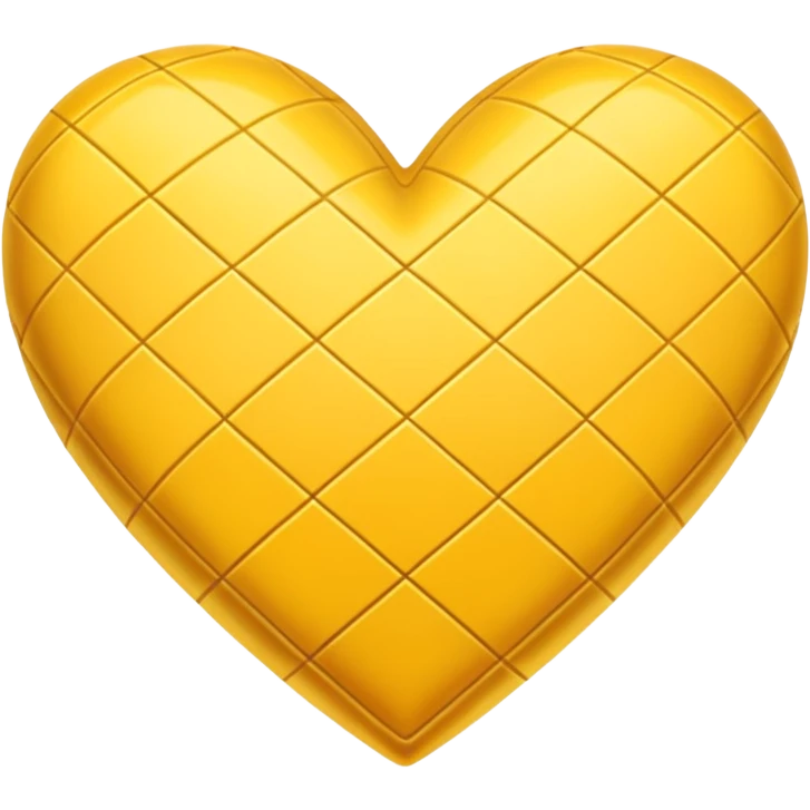 yellow heart with a checkered pattern emoji