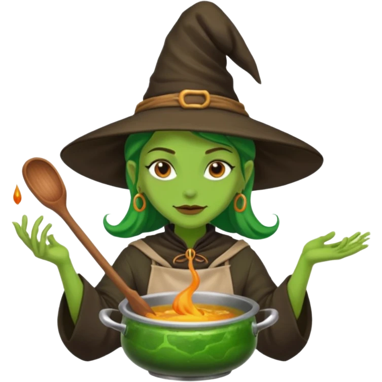 green witch cooking potion emoji