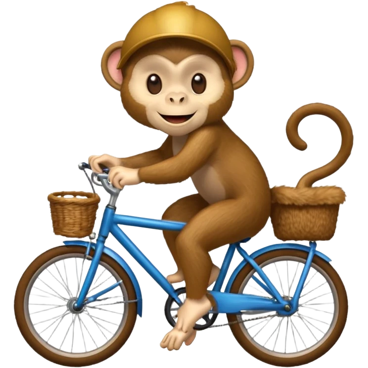 monkey riding a bicycle emoji