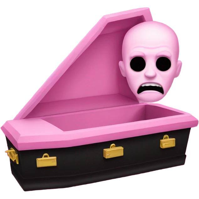 Pink vampire coffin emoji