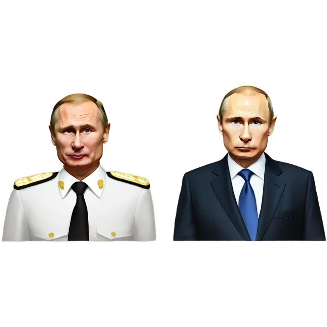 Vladimir Putin and Gerhard Schröder with cosmos emoji