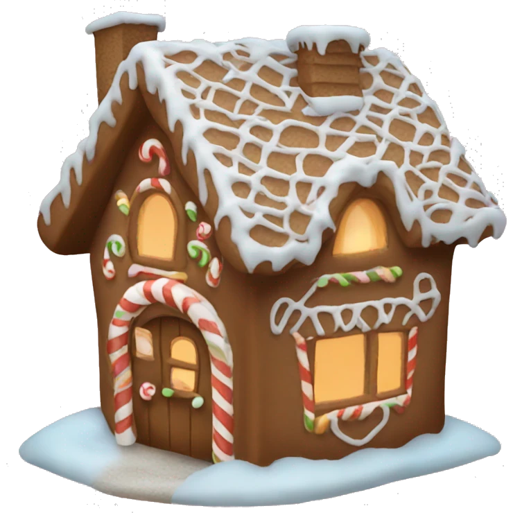 Cosy gingerbread house emoji