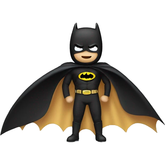 flying bagel wearing a black cape as a batman emoji